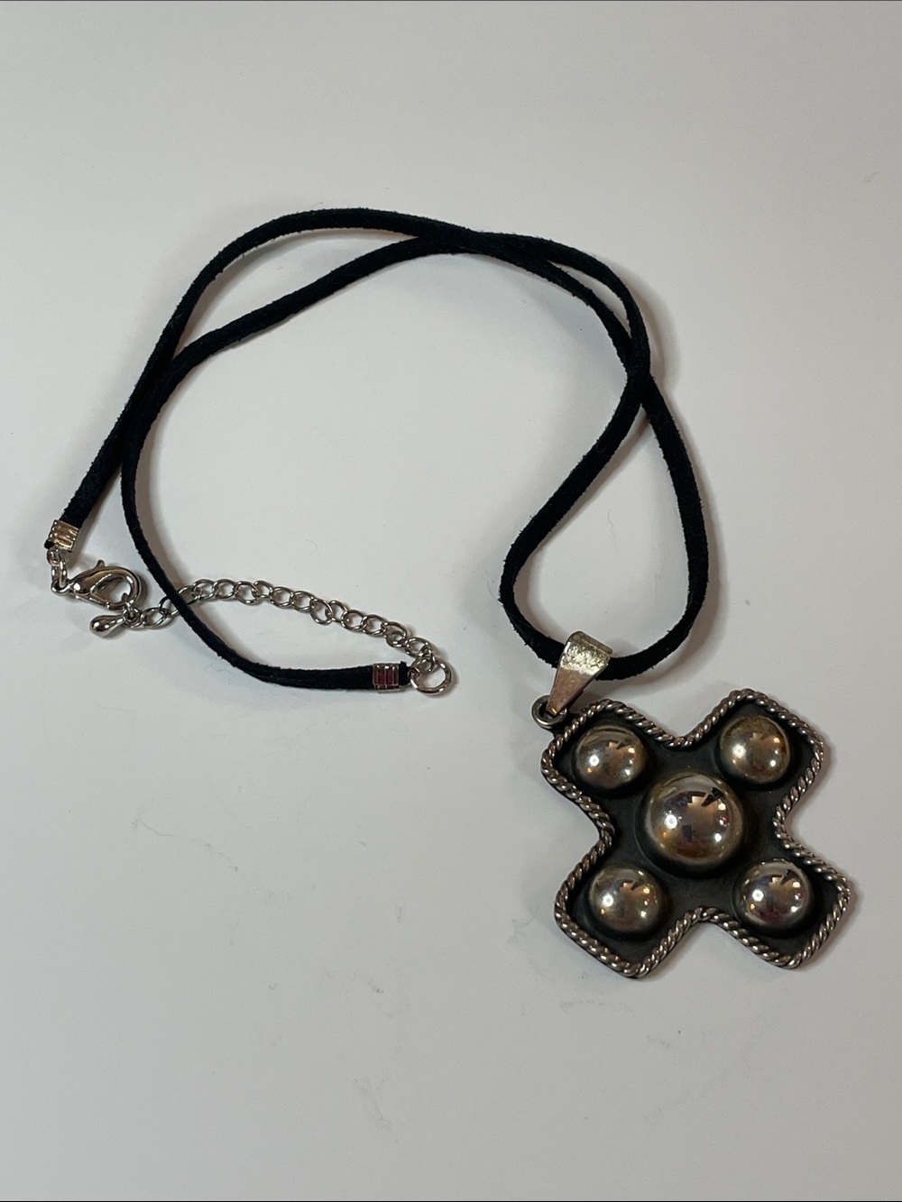 Vintage Taxco Sterling Silver 925 Twisted Rope Style Cross Pendent
